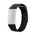 Miniatyrbillede 1 af 4: 18mm Magnetisk Læder Rem Til Fitbit Charge 4 / 3 ILT Classic Black
