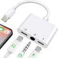 Miniatyrbild 1 av 5: 3 i 1 hörlursadapter för iPhone - Lightning till 3,5 mm adapter