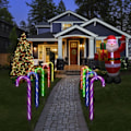 Miniatyrbillede 7 af 7: Candy Cane Udendørs Julelys - 10 Pakke 60 LED 21in Lighted Landskabssti Lyskæde med Hukommelsesfunktion 8 Blinkende Tilstande End-to-End