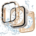 Miniatyrbilde 1 av 6: 2 i 1 Bling vanntett etui for iWatch Series 6