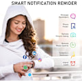 Miniatyrbild 3 av 6: Fitness Tracker, Hjärtfrekvens, Stegräknare, Sömn, Kaloriförbränning, 1,1\" AMOLED Touch Färgskärm, Vattentät Stegräknare för Android iPhone Pink