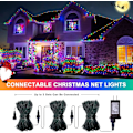 Miniatyrbillede 5 af 8: 12ft x 5ft 360 LED Julelys Net, 8 Tilstande Busk Netlys Sammenkædelig, Timer, Vandtæt til Juletræer, Buske, Have, Udendørs