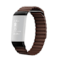 Miniatyrbillede 1 af 5: 18mm Magnetisk Læder Rem Til Fitbit Charge 4 / 3 ILT Coffee Brown