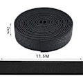 Miniatyrbild 2 av 5: Bredd svart elastisk band - Perfekt för att sy midjeband och hantverk (20 mm x 11,5 meter)