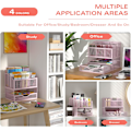 Miniatyrbillede 6 af 6: Effektiv opbevaring Pink rt Supply Desk Orgnizer, Surdy Mesh ncil-n Orgnizer Opbevaring til skrivebord, Lrge Mrker Holder Orgnizer Wi Drwer nd Pink