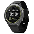 Miniatyrbillede 1 af 5: For Garmin Enduro 26mm Læder Stål Spænde Urrem YPS Black