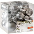Miniatyrbild 2 av 5: Julgransprydnader - Silver Christmas Ball Ornaments Set för jul,