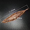 Miniatyrbilde 4 av 5: Metallblad Båt Røkelsebrenner - Elegant Askefanger for Meditasjon