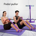 Miniatyrbillede 2 af 7: Swarus Multifunktionel Pedal Puller Modstand Rpe, 2024 Ny Multifunktionel Spænding Rpe, Multifunktionel Pedal Til Mave, Talje, Arm, Ben Lilla+Rød
