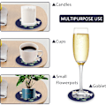 Miniatyrbillede 5 af 5: 6 stk. Underlag til drikkevarer - Isolerende underlag - Absorberende gummikopper