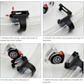 Miniatyrbillede 4 af 5: 6 stk. Sort Snorkel Clip - Universal Snorkel Holder Clip til dykning