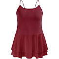 Miniatyrbillede 1 af 5: Kvinders Plus Size Chiffon Extender Camisole Flowy Lagdelt Cami Tank Toppe
