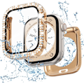 Miniatyrbillede 1 af 6: 2 i 1 Bling Vandtæt Etui til iWatch Series 6