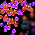 Miniatyrbillede 1 af 7: Globe Solar String Lights 50 LED 23 Ft Vandtæt Udendørs Indendørs Krystalkugler Fe Lys med 8 Tilstande til Hjem Have Terrasse Gård Bryllup