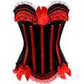 Miniatyrbild 1 av 5: Plus Size Korsetter för Kvinnor Svart Bustier Lingerie för Halloween Kostym Klänning