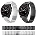 Miniatyrbillede 3 af 5: Til Garmin Tactix 7 26mm Skildpadde Skal Rustfrit Stål Urrem YVL Black