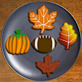 Miniatyrbillede 5 af 5: Høst Thanksgiving kageudstikkersæt (10 stk.) - Sjov til feriebagning