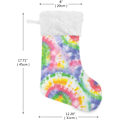 Miniatyrbillede 3 af 7: Jule-Strømpe, Personlige Jule-Strømper 2-pak Hippie Tie Dye Hvirvel Hvid Enhjørning 45,7 cm Jule-Strømper Hængende Ornament Pejs Til
