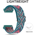 Miniatyrbild 4 av 5: 20mm 22mm Band för Samsung Galaxy Watch 4/classic/3/5/pro/active 2 Gear S3 Elastisk Nylon Loop Huawei Watch Gt 2 2e 3 Pro Rem rainbow 22mm