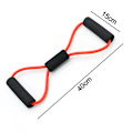 Miniatyrbilde 2 av 5: Figur 8 Motstandsbånd med håndtak - Elastisk fitness for