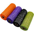 Miniatyrbilde 1 av 5: Halloween Polyester Mesh Ribbon Deco Metallic Fall Mesh Metallic Foil Black