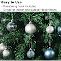 Miniatyrbilde 5 av 5: Baby Blue 2,5\" Julekuler Julepynt Shatterproof