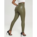 Miniatyrbillede 2 af 5: Kvinde Kunstlæder Leggings Bukser PU Elastisk Formgiven Hofte