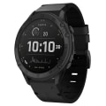 Miniatyrbild 1 av 5: För Garmin Tactix Delta 26mm Läder Stål Spänne Klockarmband WZE Black