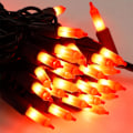 Miniatyrbillede 3 af 8: Halloween-lys, 33ft 150 stk. sort ledning glødepærer julelys, 120 V høj spænding UL-certificeret klar lyskæde, der kan forbindes,