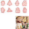 Miniatyrbild 1 av 2: Jul Cookie Cutter Set - 3D Plast Kakformar