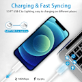 Miniatyrbillede 3 af 5: iPhone Hurtigoplader [Apple Mfi-certificeret] 2-pak 20W Pd USB