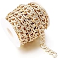 Miniatyrbilde 1 av 5: 5 meter flat aluminium curb-kjede 15x10 Twisted Miami Cuban Link