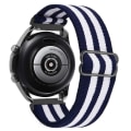 Miniatyrbild 1 av 5: 20mm 22mm armband för Samsung Galaxy Watch 4/classic/3/5/pro/active 2 Gear S3 elastisk nylonögla Huawei Watch Gt 2 2e 3 Pro-rem stripe blue white 22mm