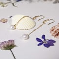 Miniatyrbilde 5 av 5: Perleøredobber Dråpe Dangle Hook Lang Kjede Anheng 18K Gull
