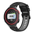 Miniatyrbillede 1 af 4: For Garmin Forerunner 220 To-farvet silikone urrem ZQB Black-Grey