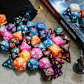 Miniatyrbillede 5 af 5: Terningesæt 42 stykker. 6 sæt dobbelt - Farver Polyederterninger D&D terninger