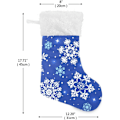 Miniatyrbillede 3 af 7: Jule-Strømpe, Personlige Jule-Strømper 2-pak Blaue Snefnug Jul 45,7 cm Jule-Strømper Hængende Ornament Pejs til B