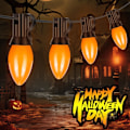 Miniatyrbild 6 av 7: C7 Halloween-lampor, 25FT utomhus orange LED-slingor med 27 orange LED-lampor (2 reserv), utmärkt som Halleween-julprydnader för hemmet