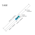 Miniatyrbillede 4 af 5: 100 stk 1/4W (0,25W) 100 Ω ohm metalfilm fast modstand