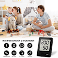 Miniatyrbillede 3 af 5: Digitalt Rumtermometer og Hygrometer - Sort