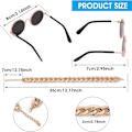 Miniatyrbillede 3 af 5: Kattesolbriller, Retro Kitten Solbriller med Rose Gold Chain Eye UV