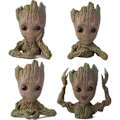 Miniatyrbilde 2 av 2: Groot-pynt, trefigurer, blomsterpotter, penneholdere