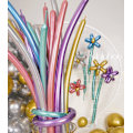 Miniatyrbilde 3 av 5: Metalliske 260 ballonger 80ST flerfarget latex lang glansfull ballong til