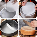Miniatyrbild 5 av 5: Bakplåtspapper Set (200 st) - Non-Stick Greaseproof Cirklar för Kaktårtbakning och Matlagning