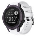 Miniatyrbillede 1 af 5: Til Garmin Instinct 2s Metal Spænde Solid Color Silikone Urrem URH White