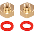 Miniatyrbillede 1 af 5: 2 stk. messing sekskant drejelig 1/4\" NPT til 3/4 tommer hun GHT haveslange