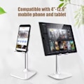 Miniatyrbild 2 av 5: Mobiltelefonhållare Justerbar för Skrivbord för alla Smartphones, iPhones 16; 16pro max Androids Tablets perfekt för Tonåringar Barn Vuxna; Ergonomisk Flexi