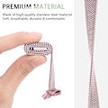 Miniatyrbillede 3 af 4: Justerbar rem til Fitbit Luxe/luxe Special Edition Fitness Tracker i rustfrit stål mesh-løkke Rose Pink