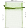 Miniatyrbillede 2 af 5: 100 stk. 4x6 tomme rene organza snoreposer