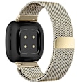 Miniatyrbillede 2 af 5: Til Fitbit Versa 4 / Versa 3 20mm Milanese Magnetisk Metal Split Spænde Urrem EUW Retro Gold